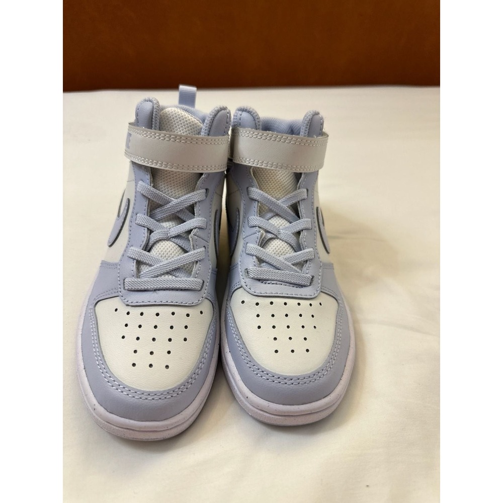 Grey Nike Girls Little Kid Court Borough 2 Mid Sneaker - Picture 6 of 7